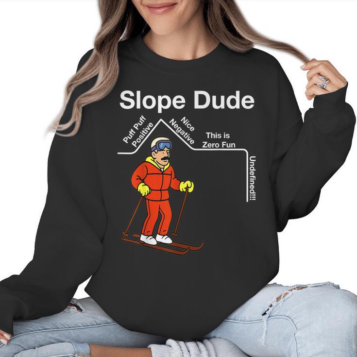 Slope Dude Algebra Geometry Middle School Math Teacher Women Crewneck Sweatshirt