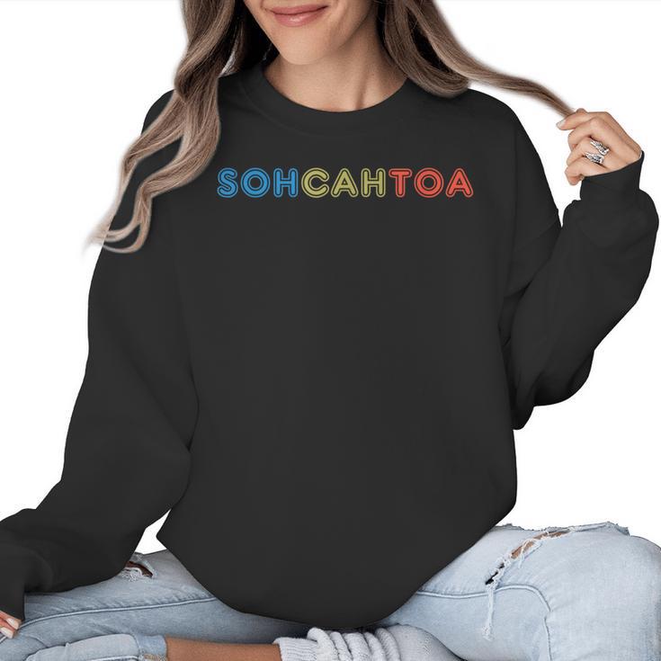 SOHCAHTOA Math For Teacher Student SOH CAH TOA Trig Women Crewneck Sweatshirt