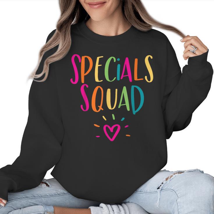 Specials Squad Art Music PE Tech Gym Teacher Team Women Crewneck Sweatshirt