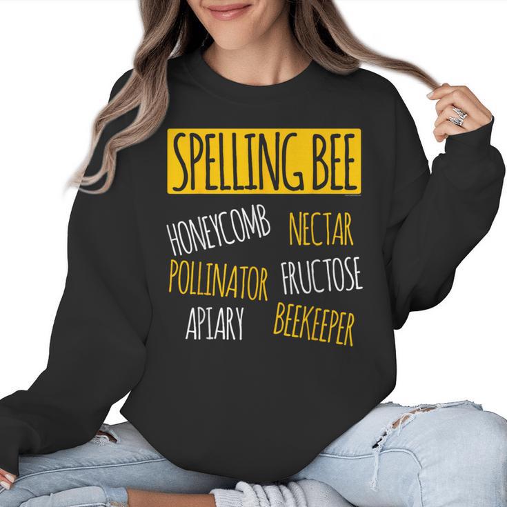 Spelling Bee Halloween Pun Costume Beekeeper Teacher Women Crewneck Sweatshirt