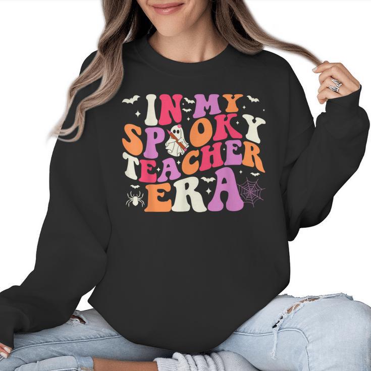 In My Spooky Teacher Era Halloween Teacher Back To School Women Crewneck Sweatshirt