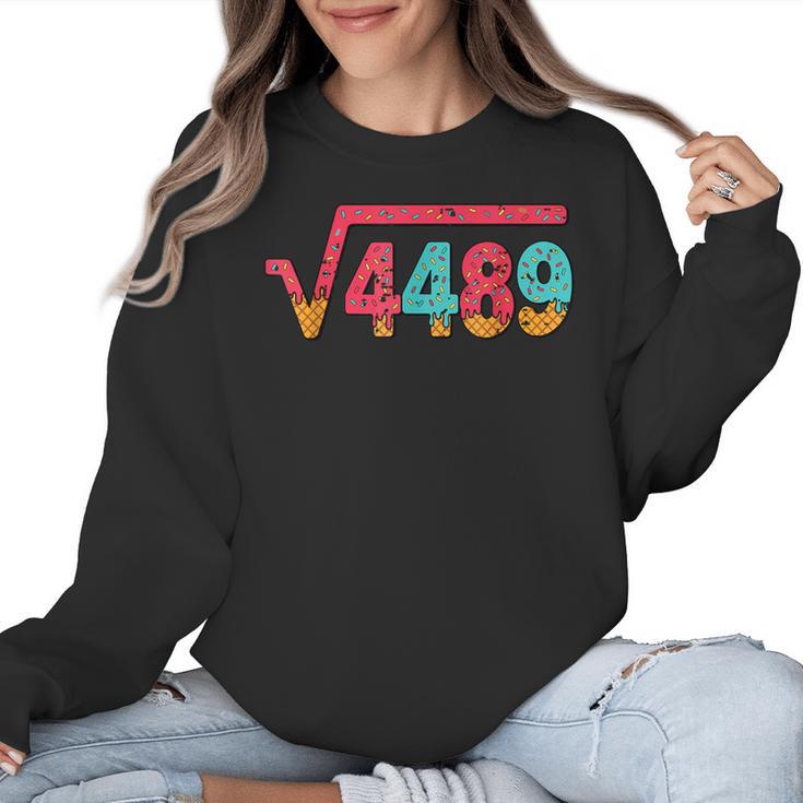 Square Root 4489 Slang Math Teacher Six Seven 6 7 Meme 67 Women Crewneck Sweatshirt