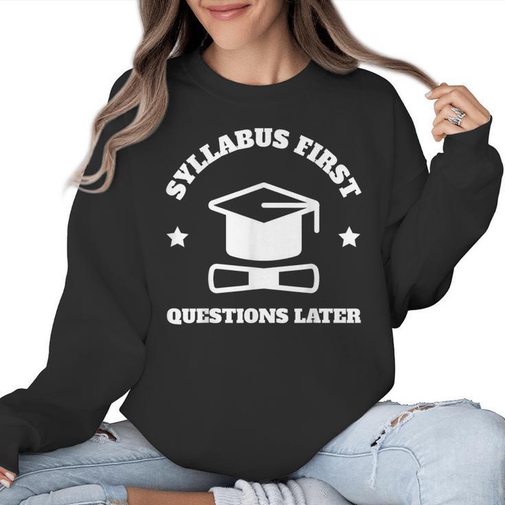 SYLLABUS PROFESSOR TEACHER Women Crewneck Sweatshirt