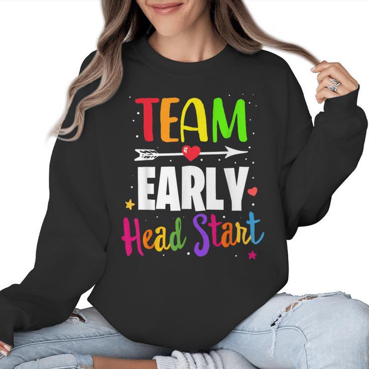 Teacher Early Childhood Education Preschool Head Start Crew Women Crewneck Sweatshirt