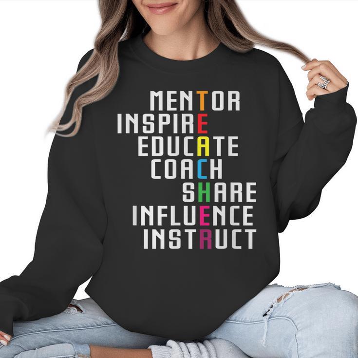 Teacher Inspirational Educator Favorite School Teacher Men Women Girls Kids Women Crewneck Sweatshirt