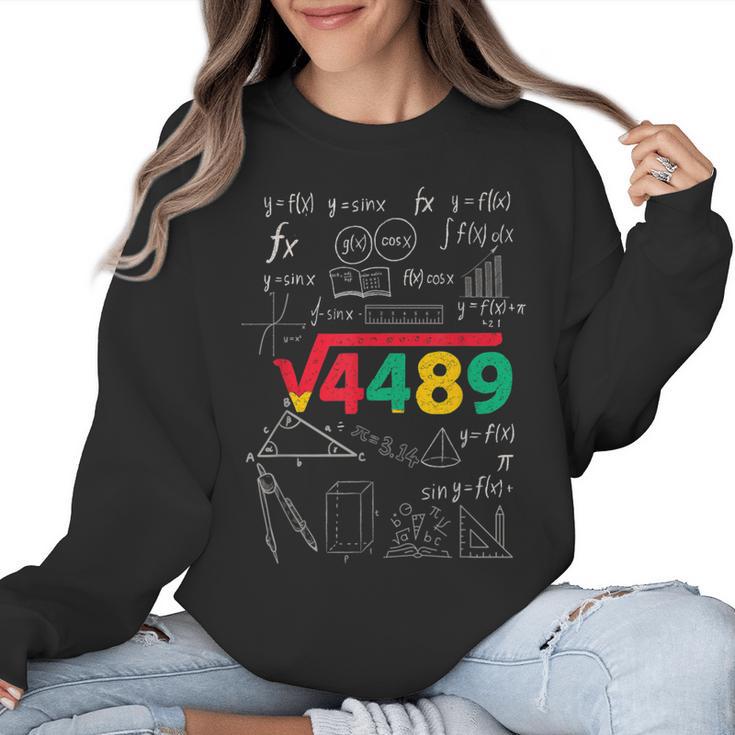 Teacher Math 67 Meme Square Root 4489 Slang Six Seven Women Crewneck Sweatshirt