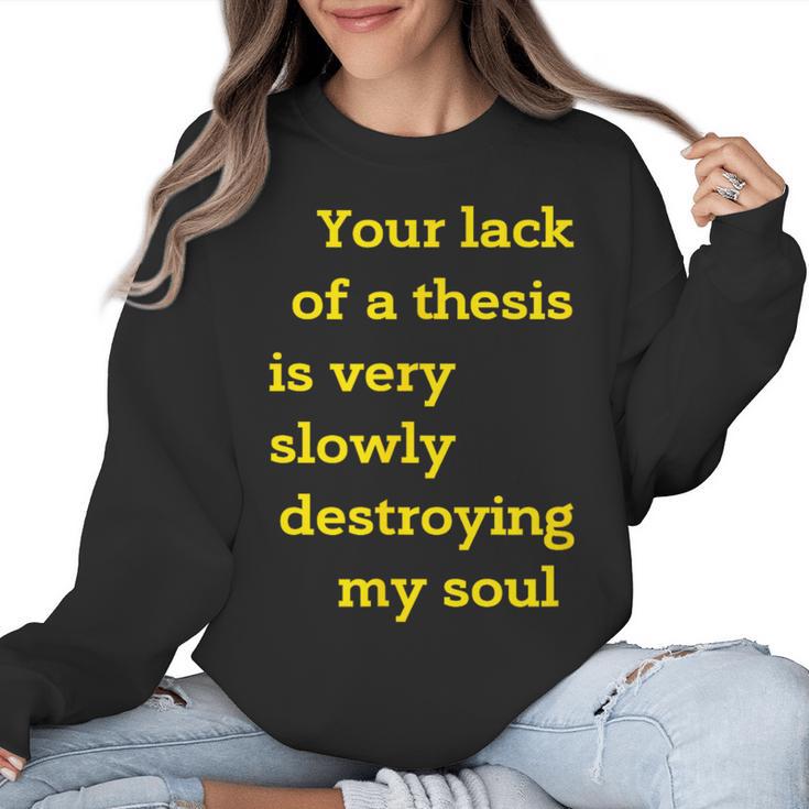 Teacher Or Professor Essay Thesis Writing Joke For Men Women Women Crewneck Sweatshirt