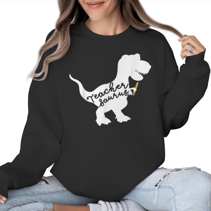 Teacher Saurus T Shirt For Men And Women Women Crewneck Sweatshirt