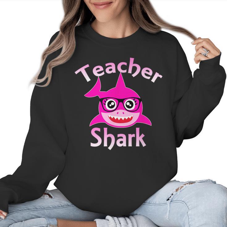 Teacher Shark Female Teacher Women Crewneck Sweatshirt