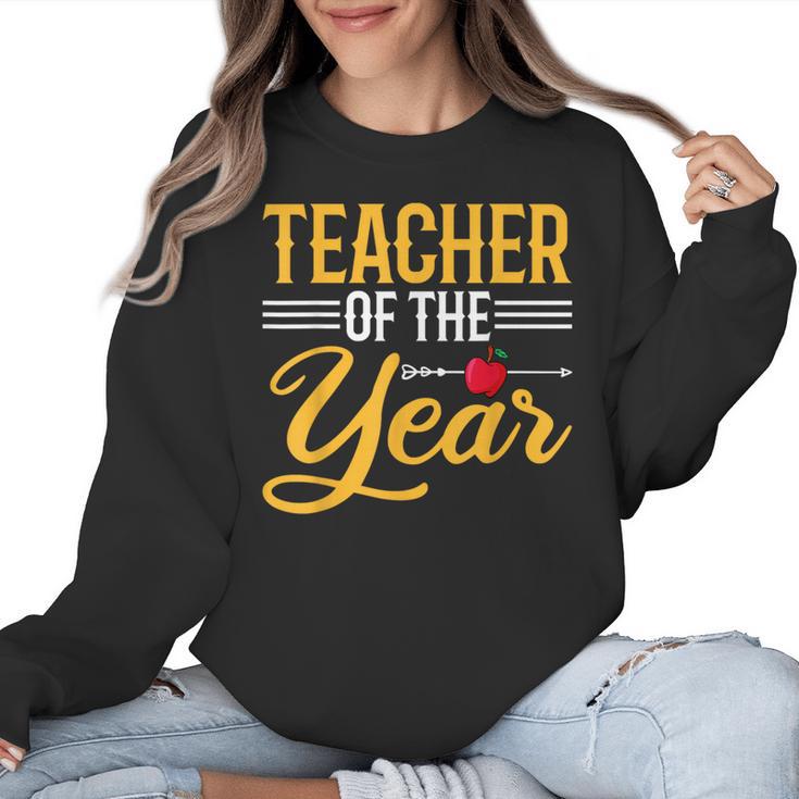 Teacher Of The Year Men Women Teachers Women Crewneck Sweatshirt