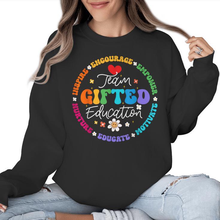 Team Ed Education Teacher Appreciation Back To School Women Crewneck Sweatshirt