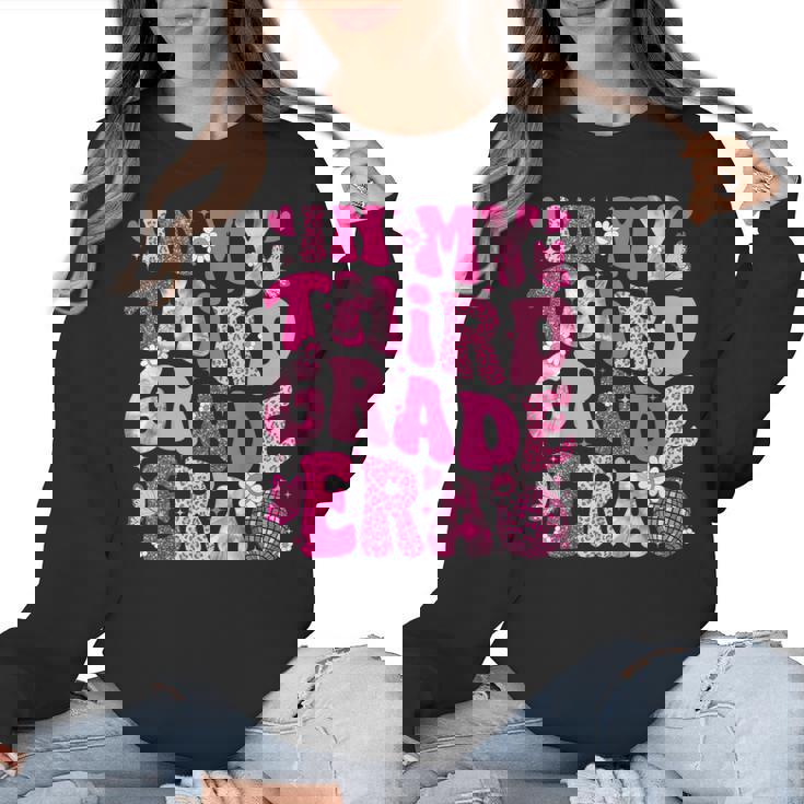 In My Third Grade Era Teachers Women Back To School Girls Women Crewneck Sweatshirt