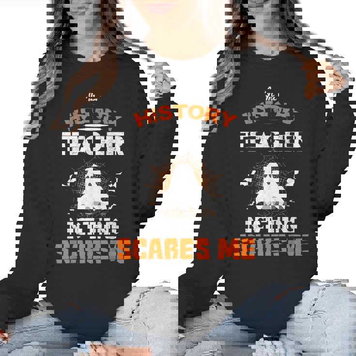 History Teacher School Shirt Halloween Educator Men Women Kids Women Crewneck Sweatshirt