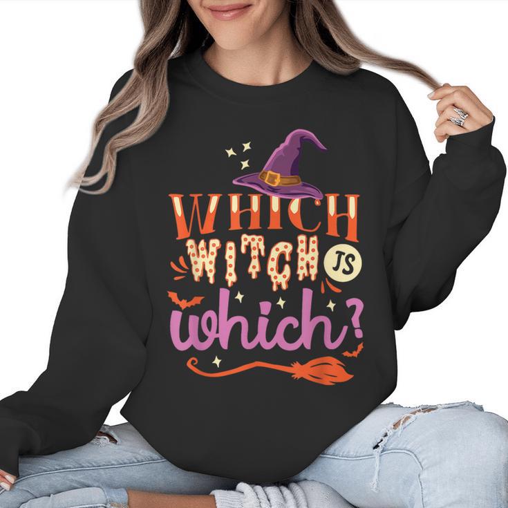 Which Witch Is Which Halloween English Teacher Women Crewneck Sweatshirt
