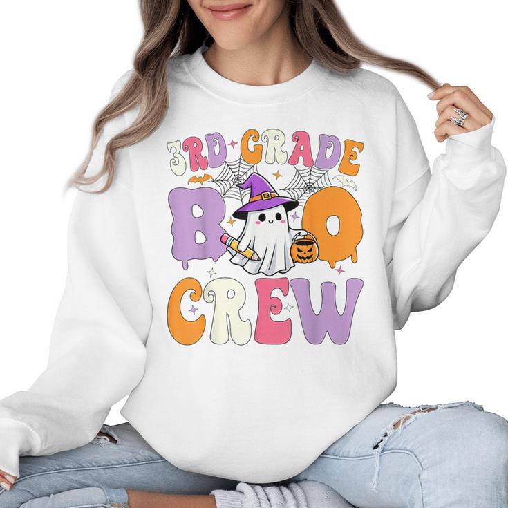 3rd Grade Boo Crew Spooky Third Grade Halloween Teacher Women Crewneck Sweatshirt