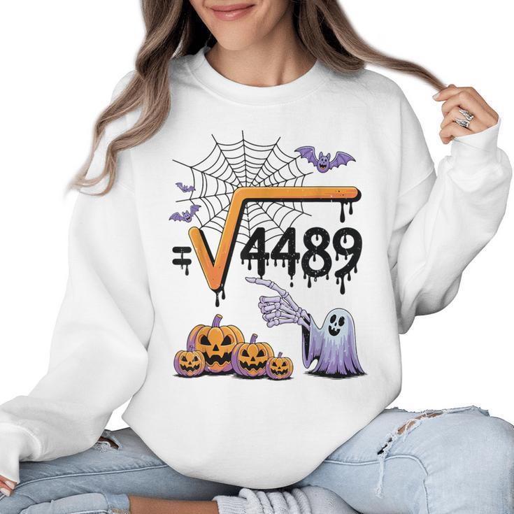 4489 Square Root 67 Math Teacher Halloween Costume Professor Women Crewneck Sweatshirt