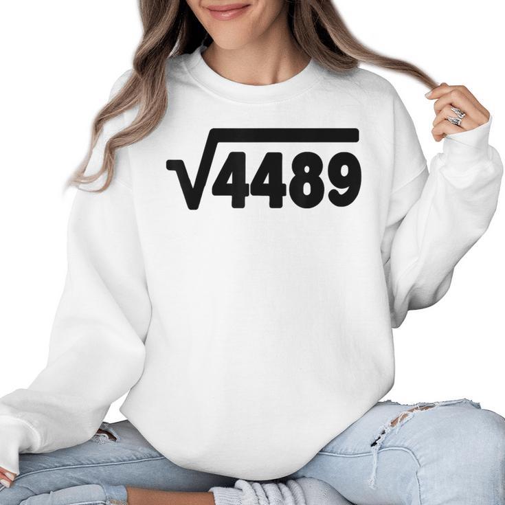 67 Meme Square Root 4489 Six Seven Slang Math Teacher Women Crewneck Sweatshirt