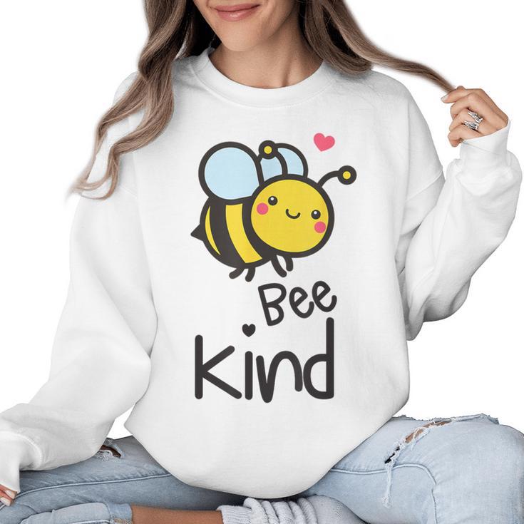 Bee Kind Bumble Bee Anti Bullying Teacher Kindness Matters Women Crewneck Sweatshirt