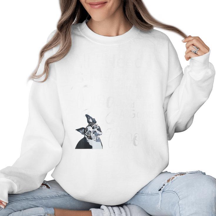 Boston Terrier Reading Books Love My Dog Men Women Kids T-Shirt Women Crewneck Sweatshirt