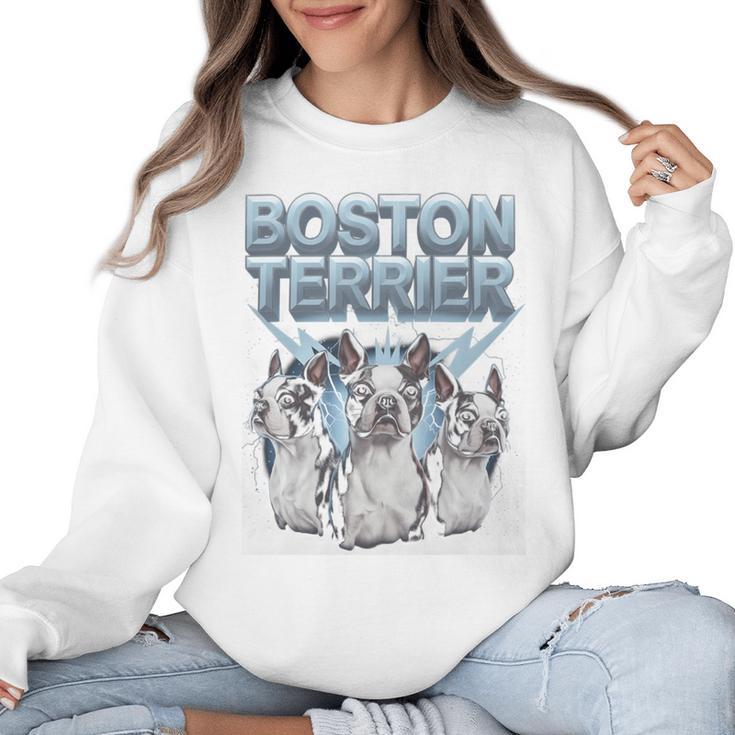 Boston Terrier Women Crewneck Sweatshirt