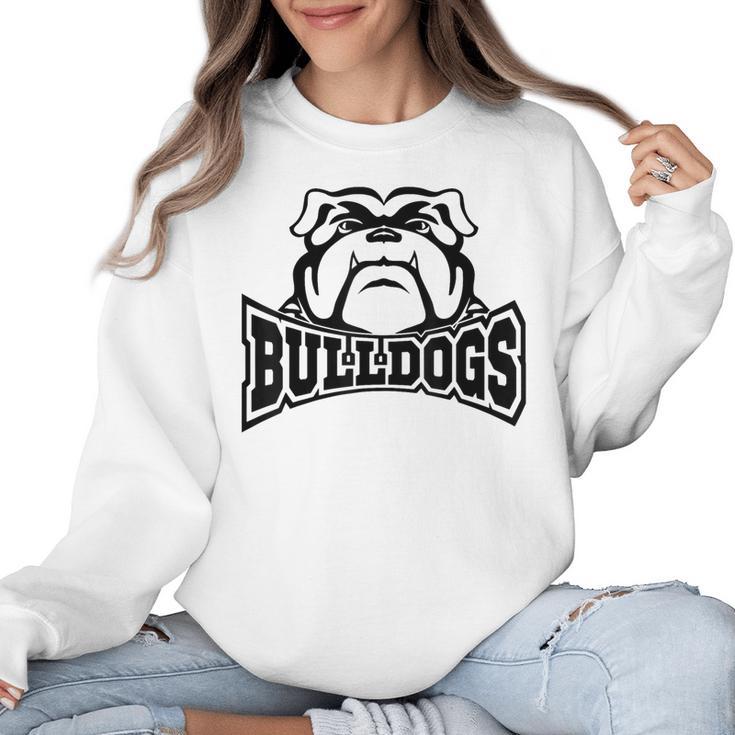 Bulldogs Teacher Student School Sports Fan Team Spirit Women Crewneck Sweatshirt