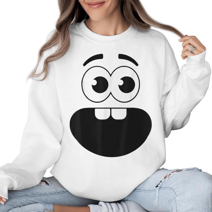 Creepy Carrots Face Teacher Halloween Costume Matching Women Crewneck Sweatshirt