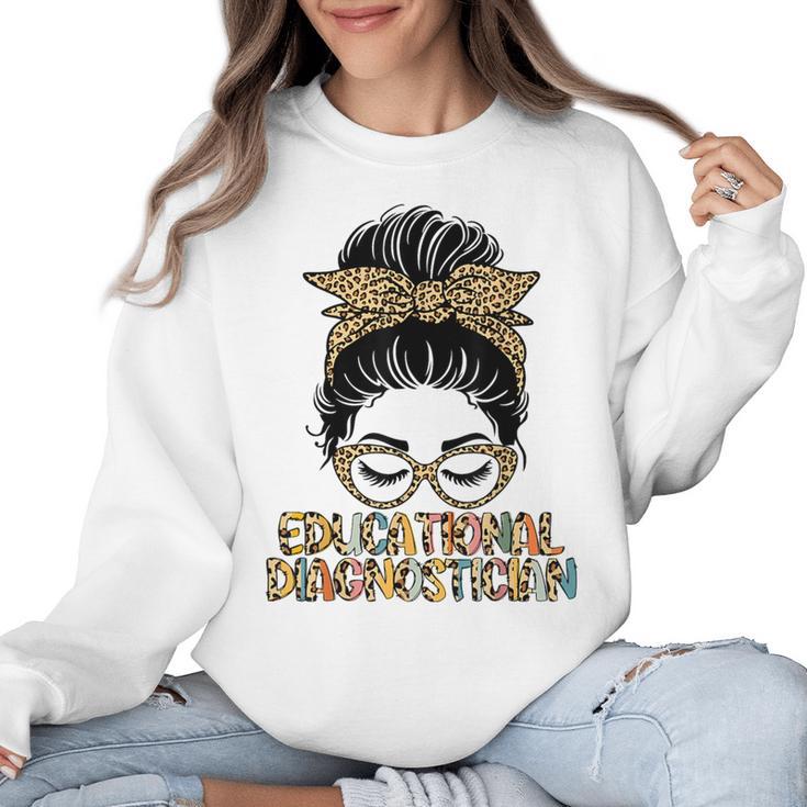 Cute Educational Diagnostician Teacher Appreciation Week Men Women Women Crewneck Sweatshirt