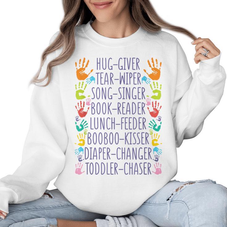 Daycare Provider Daycare Teacher Childcare Provider Women Crewneck Sweatshirt