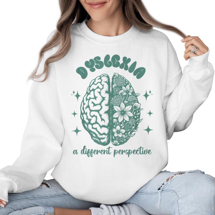 Dyslexia A Different Perspective Dyslexia Specialist Teacher Women Crewneck Sweatshirt