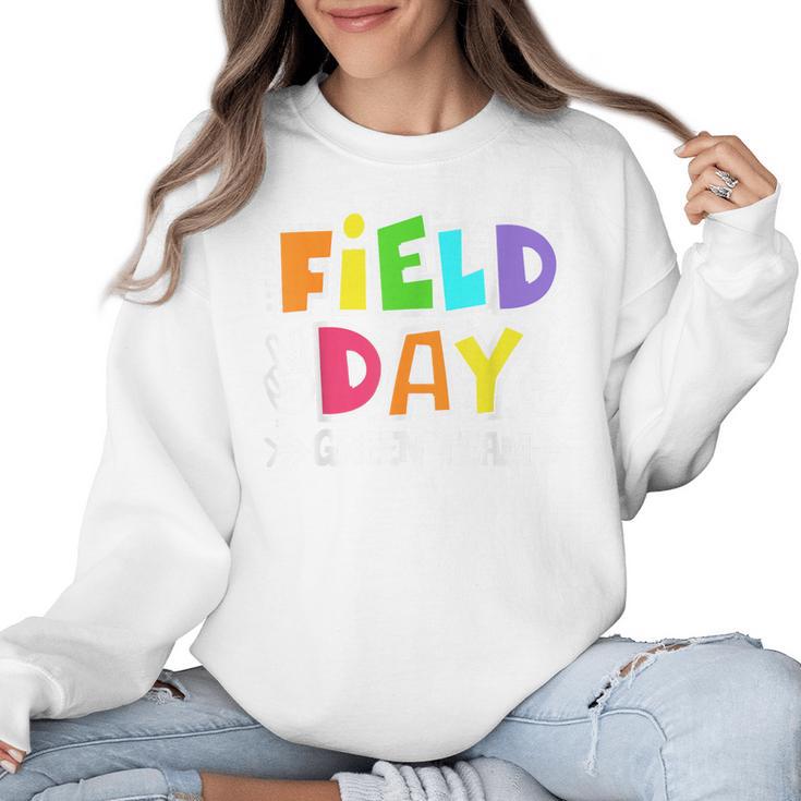 Field Day Green Team For Teacher Kids Field Day Games Women Crewneck Sweatshirt