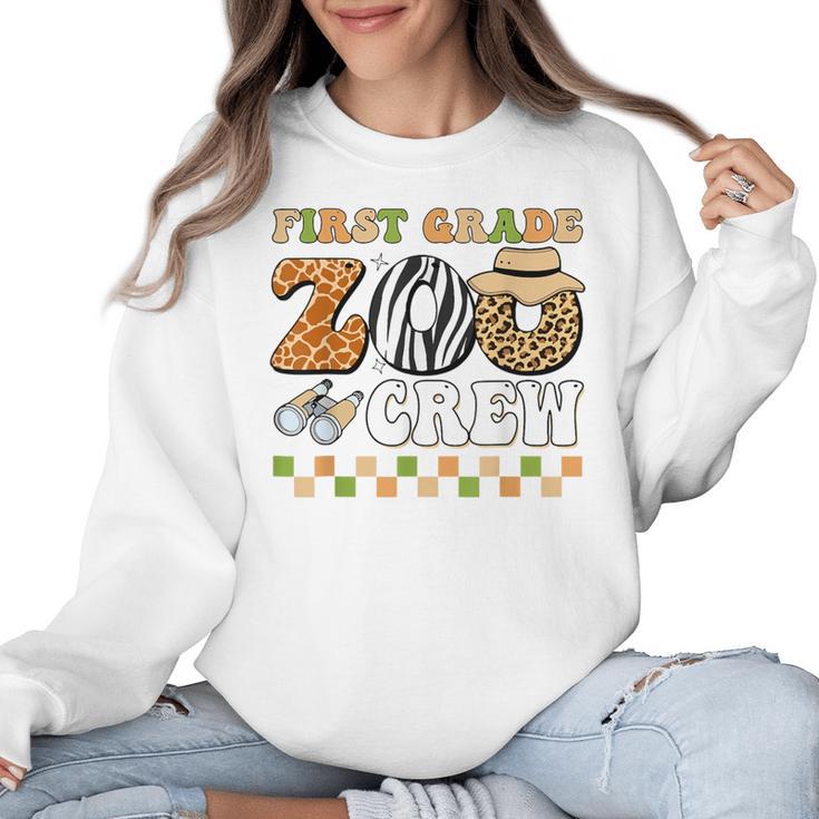 Field Zoo Trip Teacher First Grade Crew Back To School Women Crewneck Sweatshirt