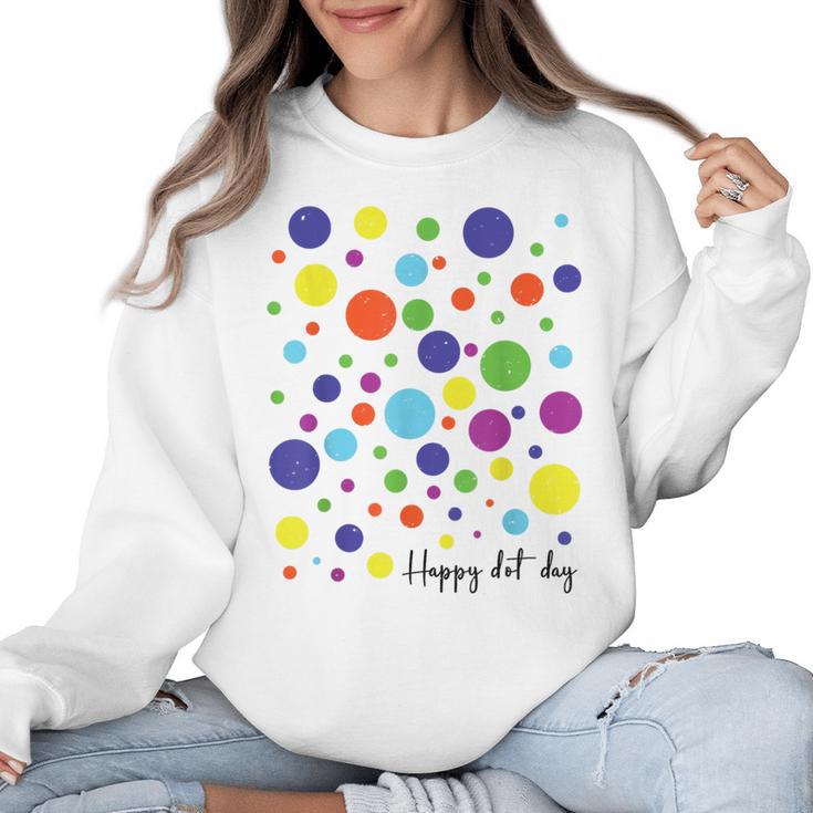 Happy Dot Day 2025 Polka Dot Boys Girls Kids Teacher Dot Day Women Crewneck Sweatshirt