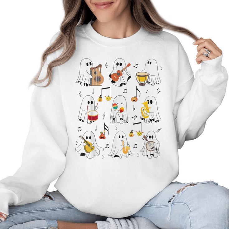 It's A Bootiful Day To Make Music Ghost Teacher Women Crewneck Sweatshirt