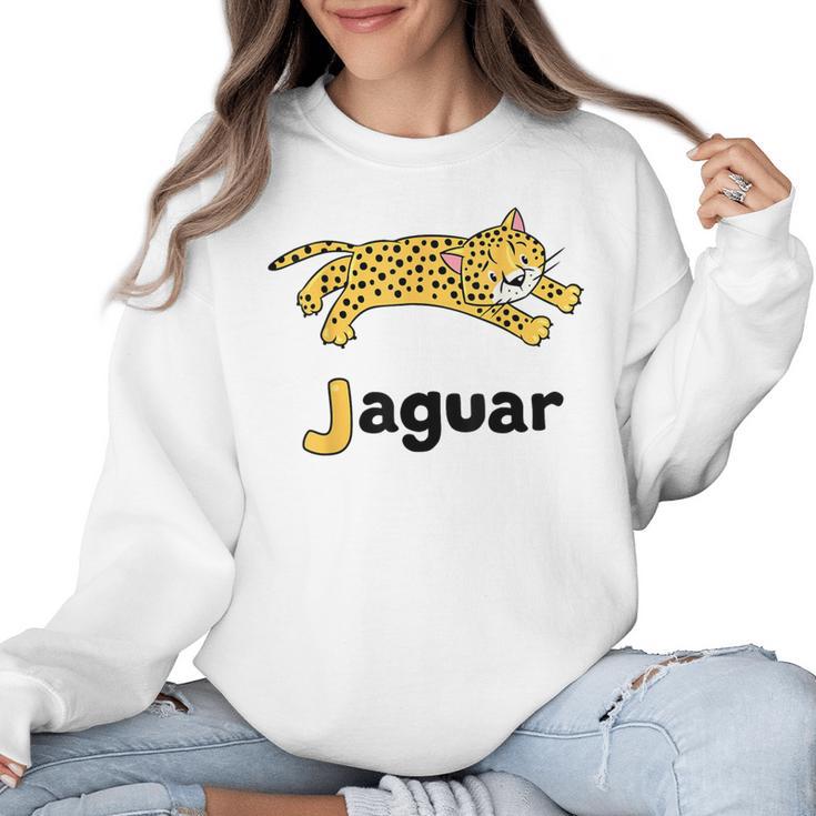 J Is For Jaguar ABC Alphabet T-Shirt For Teachers Students Women Crewneck Sweatshirt