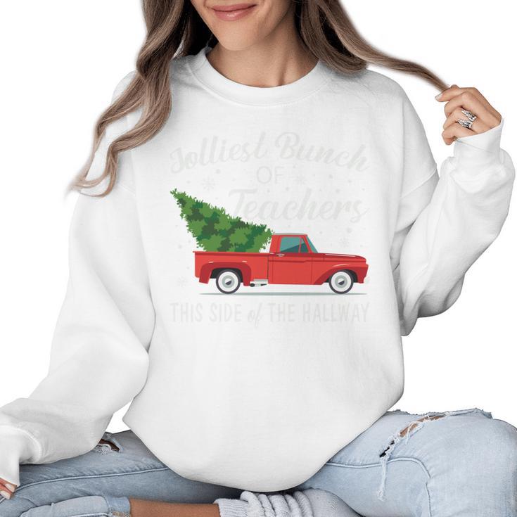Jolliest Bunch Of Teachers This Side Of The Hallway Women Crewneck Sweatshirt