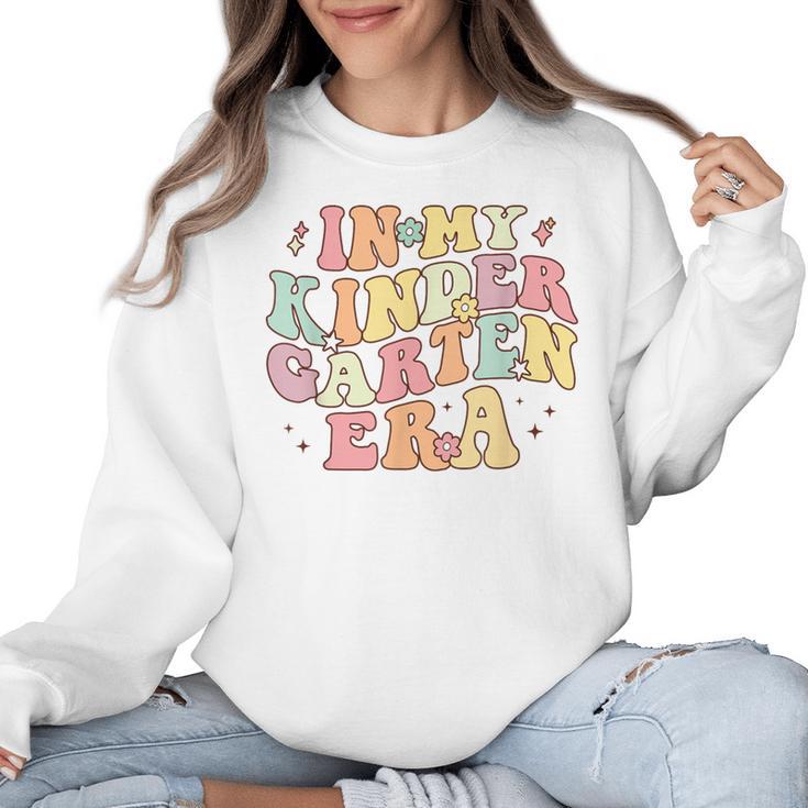 In My Kindergarten Era Retro Back To School Teacher Student Women Crewneck Sweatshirt