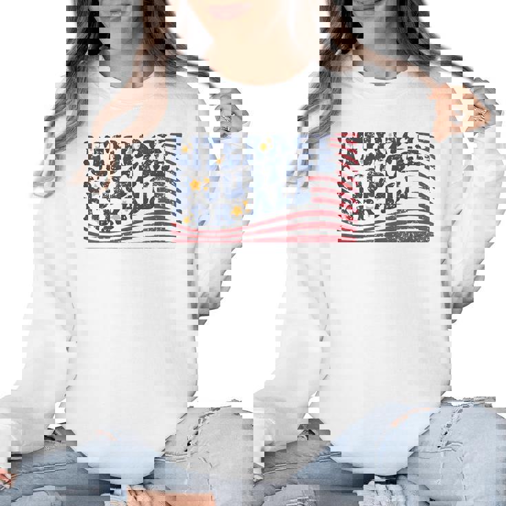 Literacy Justice For All Teacher Women Crewneck Sweatshirt