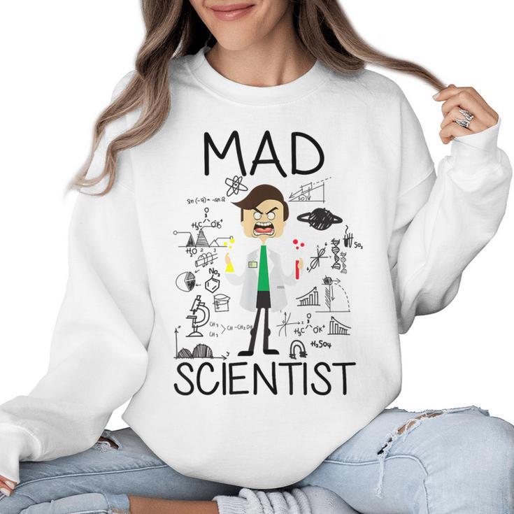 Mad Scientist Shirt Kids Boys Youth Science Teacher Women Crewneck Sweatshirt
