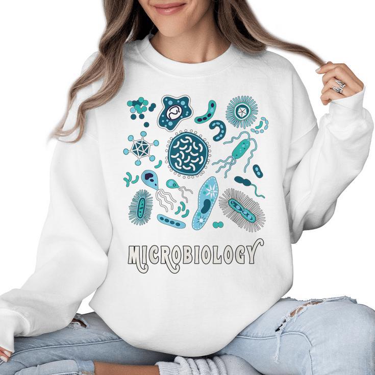 Microbiology Teacher Science Instructor Tee Shirt For Men Women Women Crewneck Sweatshirt