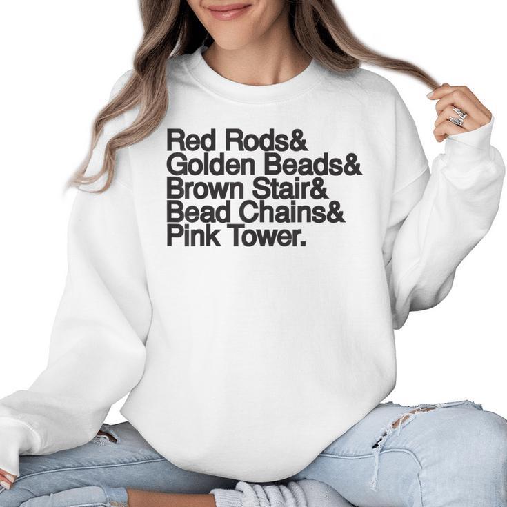 Montessori Helvetica Education Teacher Women Crewneck Sweatshirt