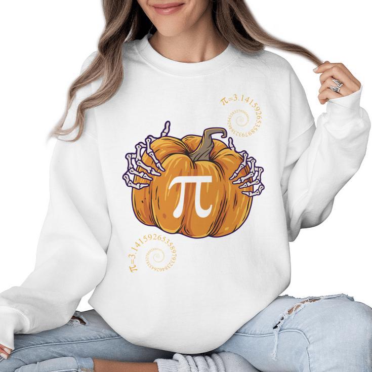 Pi Day Pumpkin Pi Math Teacher Halloween Costume Women Crewneck Sweatshirt