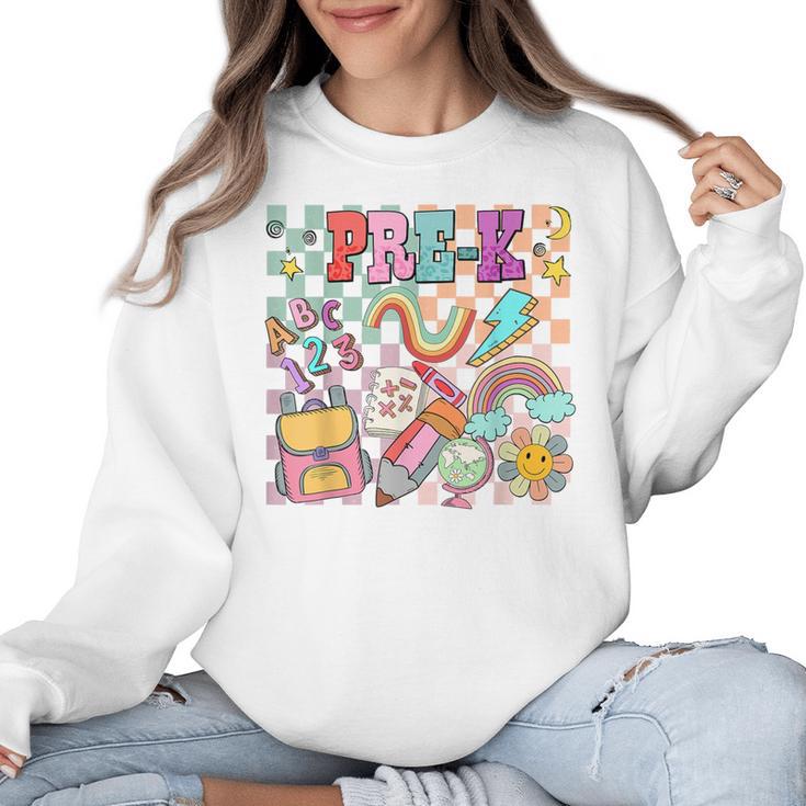 Pre K Back To School Teacher Student Men Women Kids Women Crewneck Sweatshirt