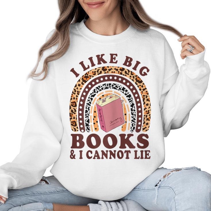 Teacher-TShirt I Like Big Books & I Cannot Lie Reading For Women Women Crewneck Sweatshirt