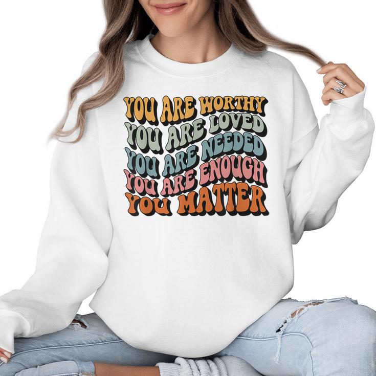Unity Day Tee Orange Women Teacher You Matter Orange Be Kind Women Crewneck Sweatshirt