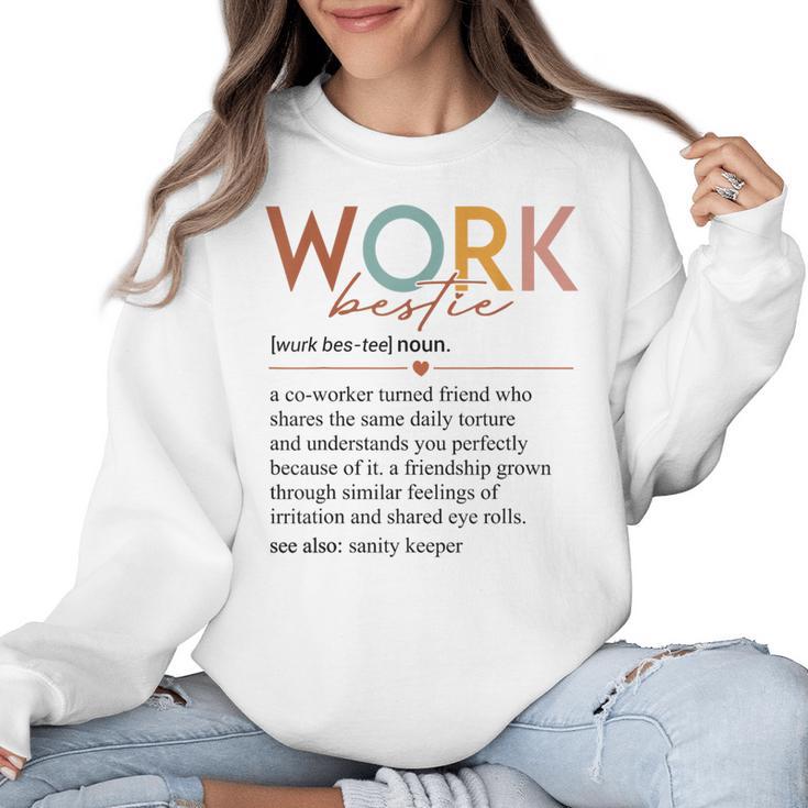Vintage Work Bestie Definition Teachers Nurses Boss Women Women Crewneck Sweatshirt