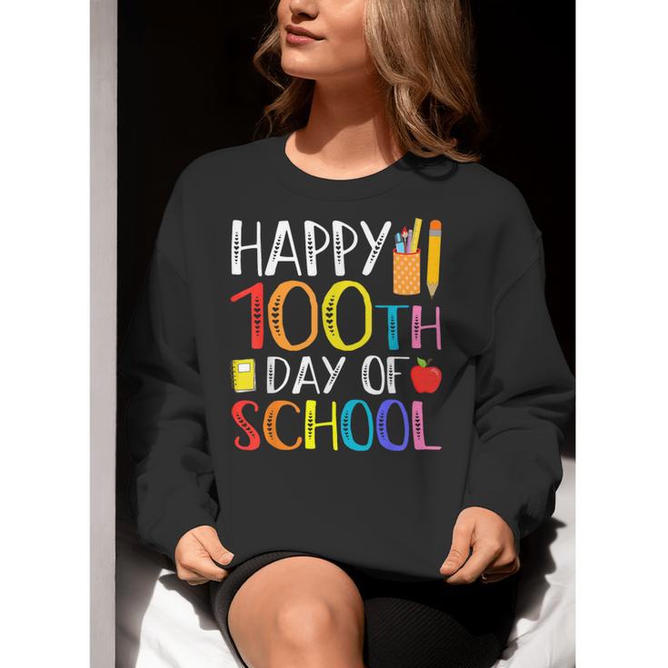 100 Days Of School Teacher And Student Women Crewneck Sweatshirt, funny gift