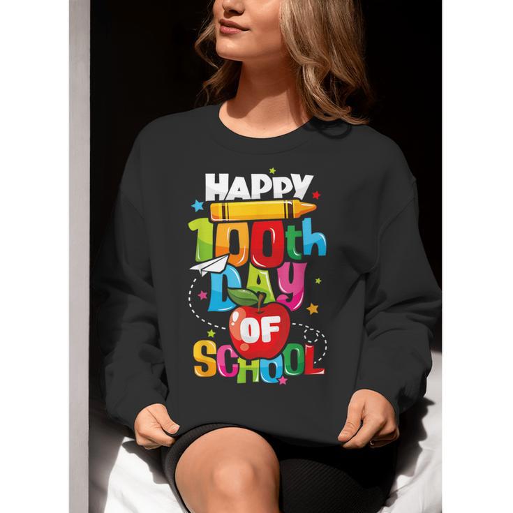 100th Day Of School Teachers Kids Child Happy 100 Days Women Crewneck Sweatshirt, funny gift 100th Day Of School Teachers Kids Child Happy 100 Days Women Crewneck Sweatshirt, funny gift