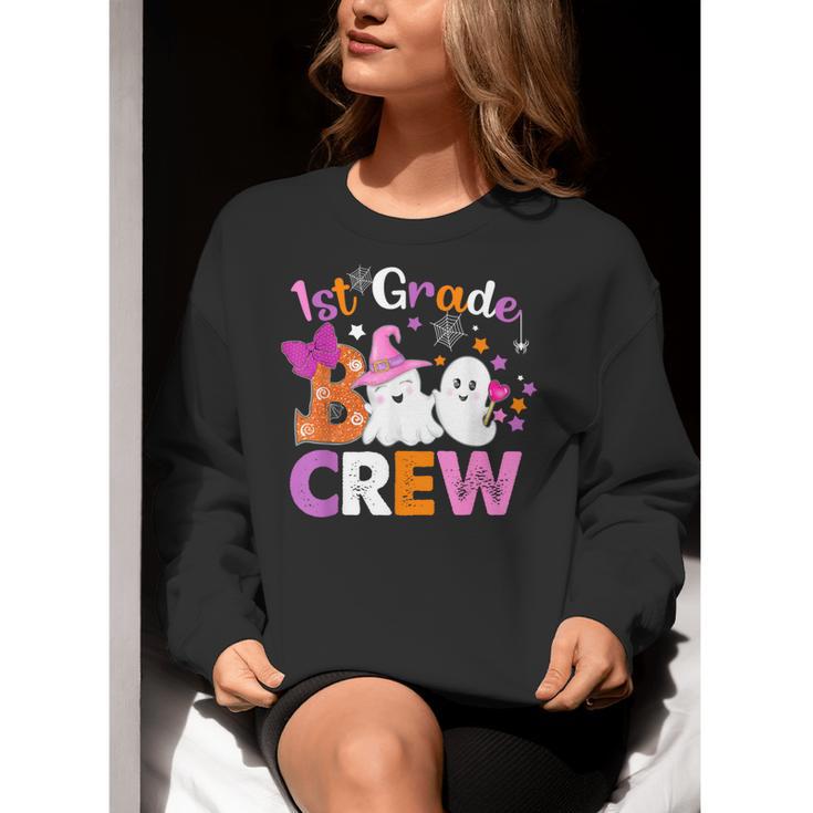 1st Grade Boo Crew First Grade Halloween Costume Teacher Kid Women Crewneck Sweatshirt, First Grade Teacher Sweatshirts, funny gift