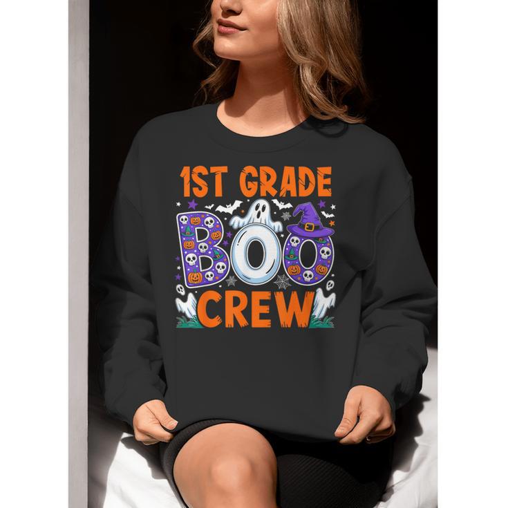 1st Grade Boo Crew First Grade Teacher Kids Happy Halloween Women Crewneck Sweatshirt, First Grade Teacher Sweatshirts, funny gift 1st Grade Boo Crew First Grade Teacher Kids Happy Halloween Women Crewneck Sweatshirt, First Grade Teacher Sweatshirts, funny gift