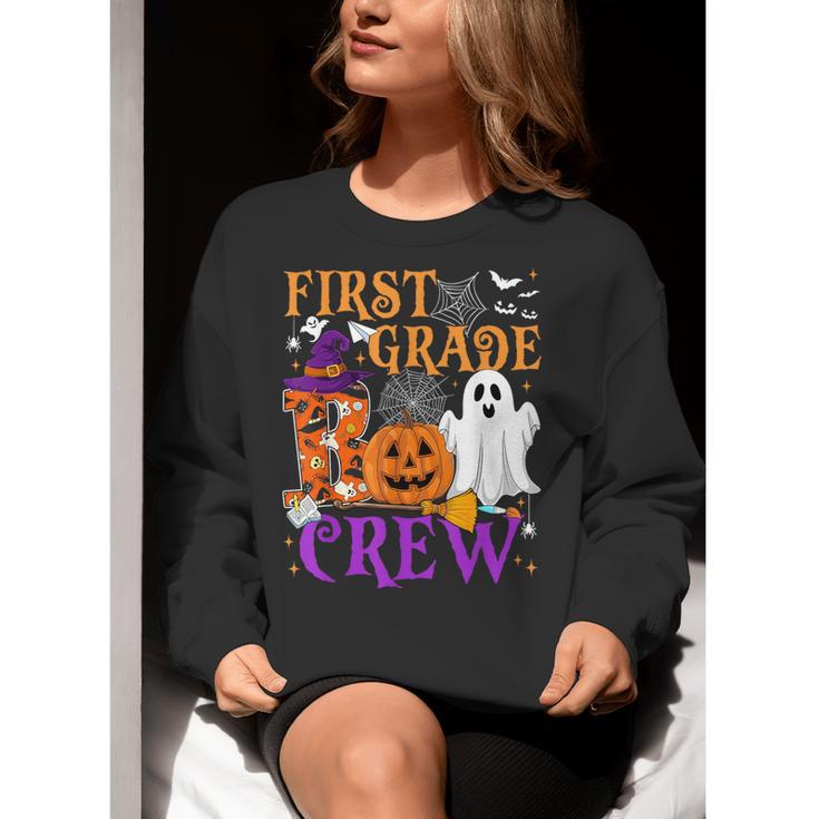 1st Grade Boo Crew Teacher Student Halloween Costume Women Crewneck Sweatshirt, funny gift